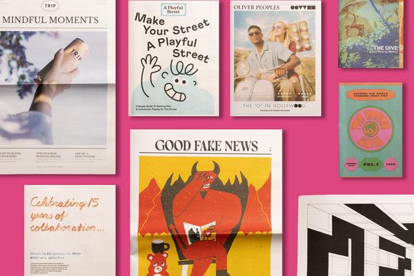 8 inspiring newspapers - July 2023. Printed by Newspaper Club.