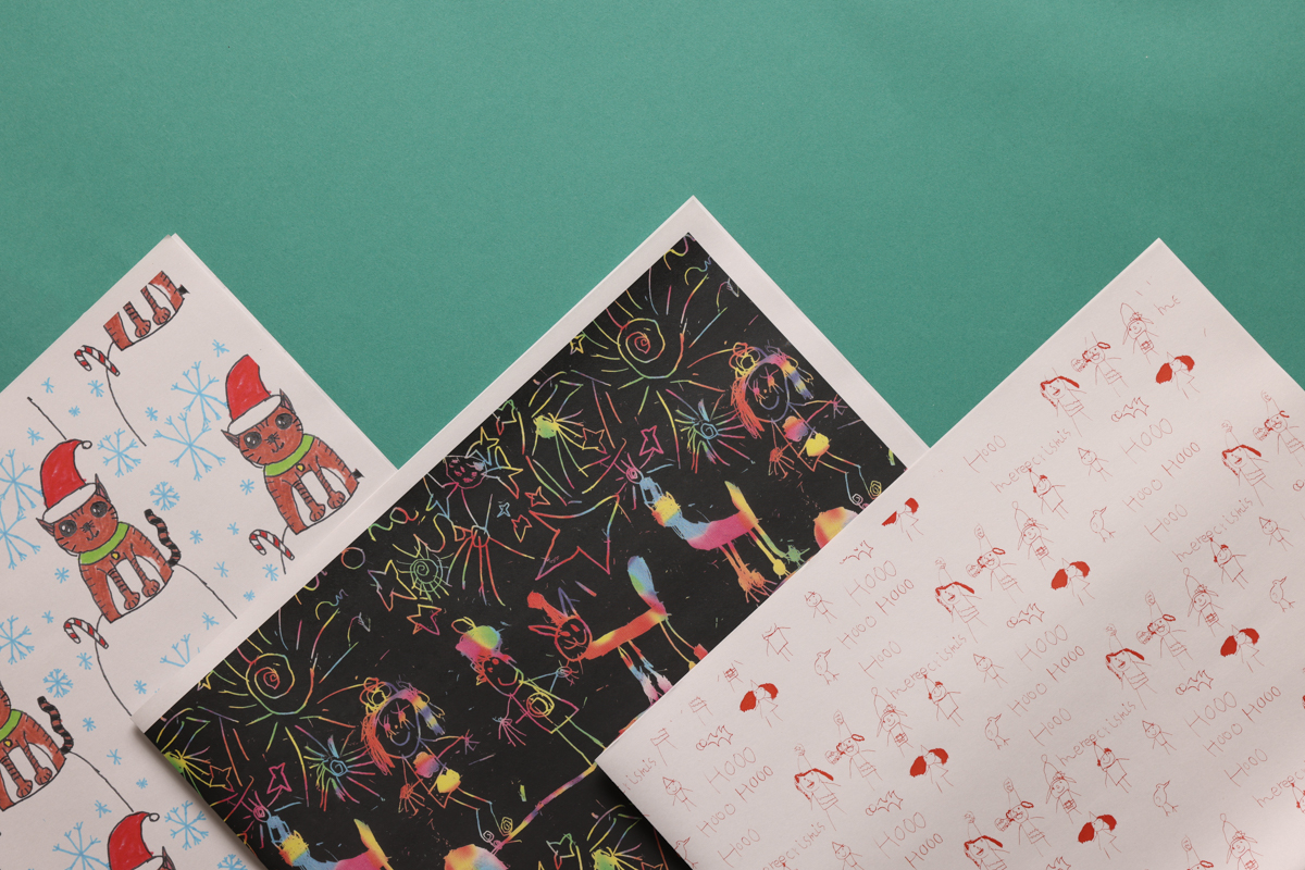 Newsprint wrapping paper. A step-by-step guide to making your own wrapping paper