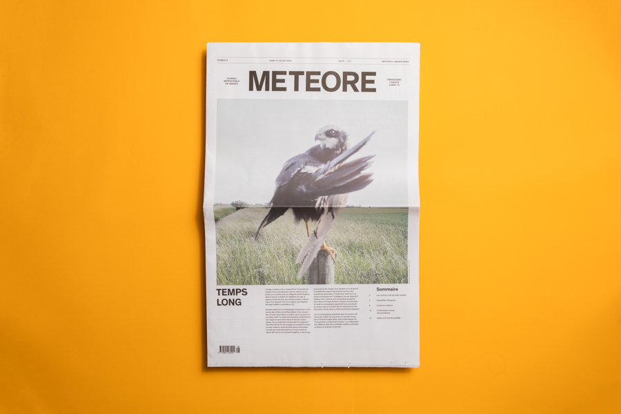 Made in collaboration with photo agency Lundi 13, Meteore is a large-format photo journal based on a “slow journalism” approach. Printed as a broadsheet by Newspaper Club.