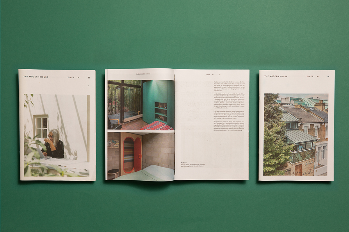 The Modern House zine printed by Newspaper Club. Designed by Studio Small.