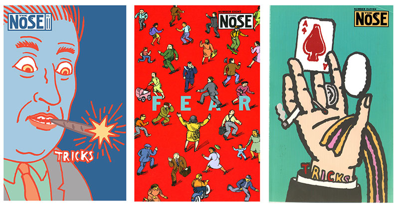 Covers of Seymour Chwast magazine The Nose