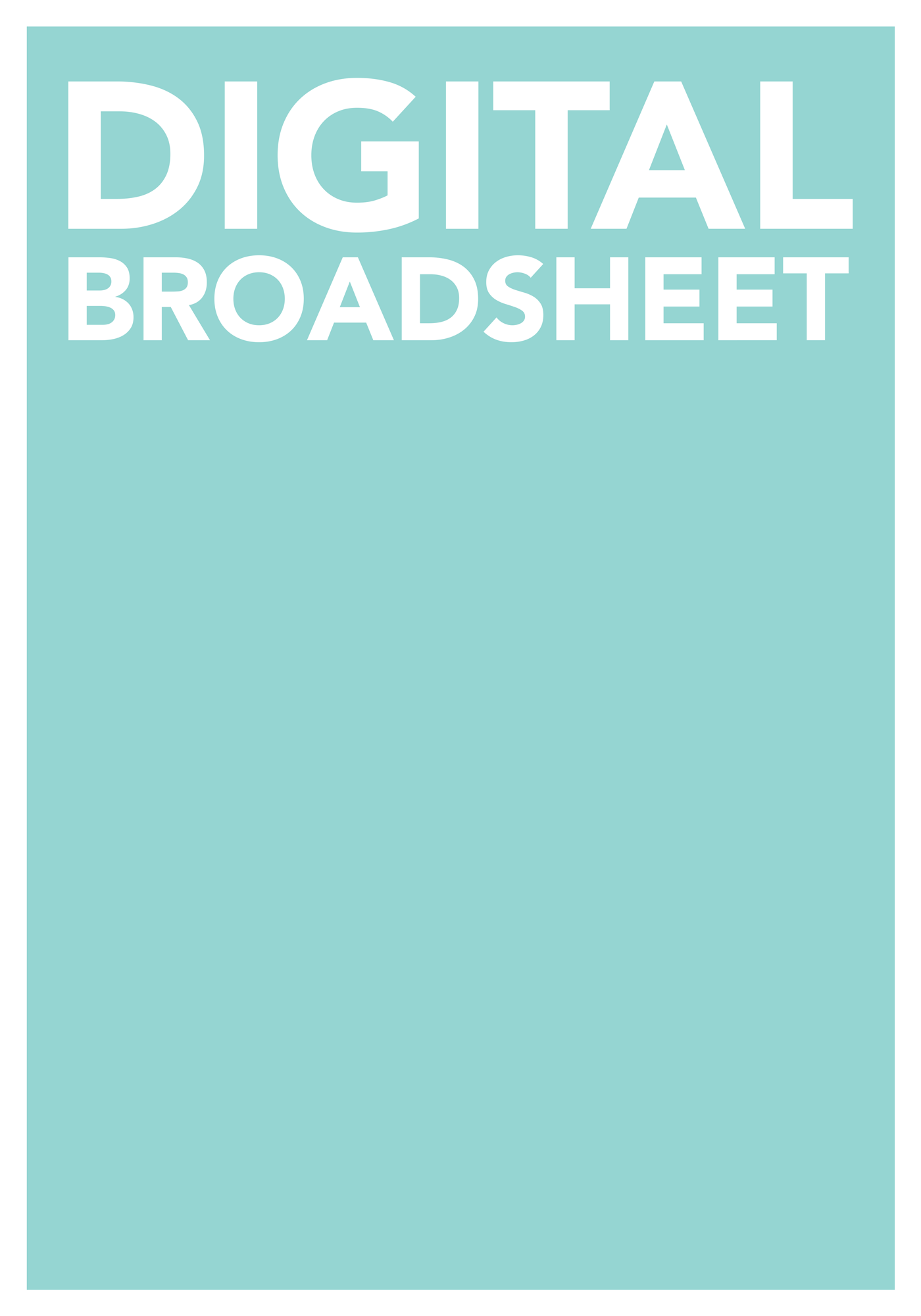 Front cover of canva CanvaDigital Broadsheet template