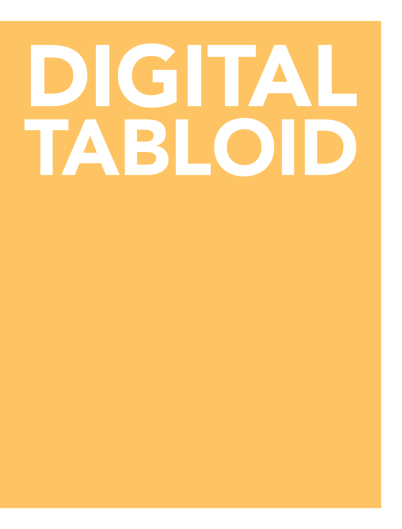Front cover of blank Digital Tabloid template
